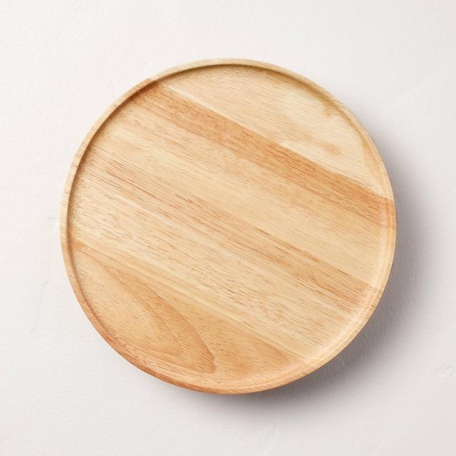 10" Wooden Pedestal Lazy Susan Natural - Hearth & Hand™ with Magnolia