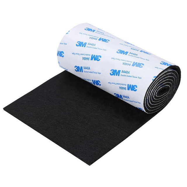 Felt Furniture Pads, Non Slip Self Adhesive Cuttable Felt Tape Black Heavy Duty Felts Strip Roll for Protecting Hardwood Floors Chair Wall Protector (40 x 5 x 0.12 Inch)