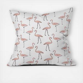 Fancy Flamingos Throw Pillow