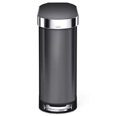 simplehuman® Slim 45-Liter Step-On Trash Can with Liner Rim in Black