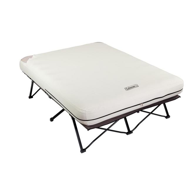 Coleman Queen Air Mattress Folding Cot with Side Table and 4D Battery Pump