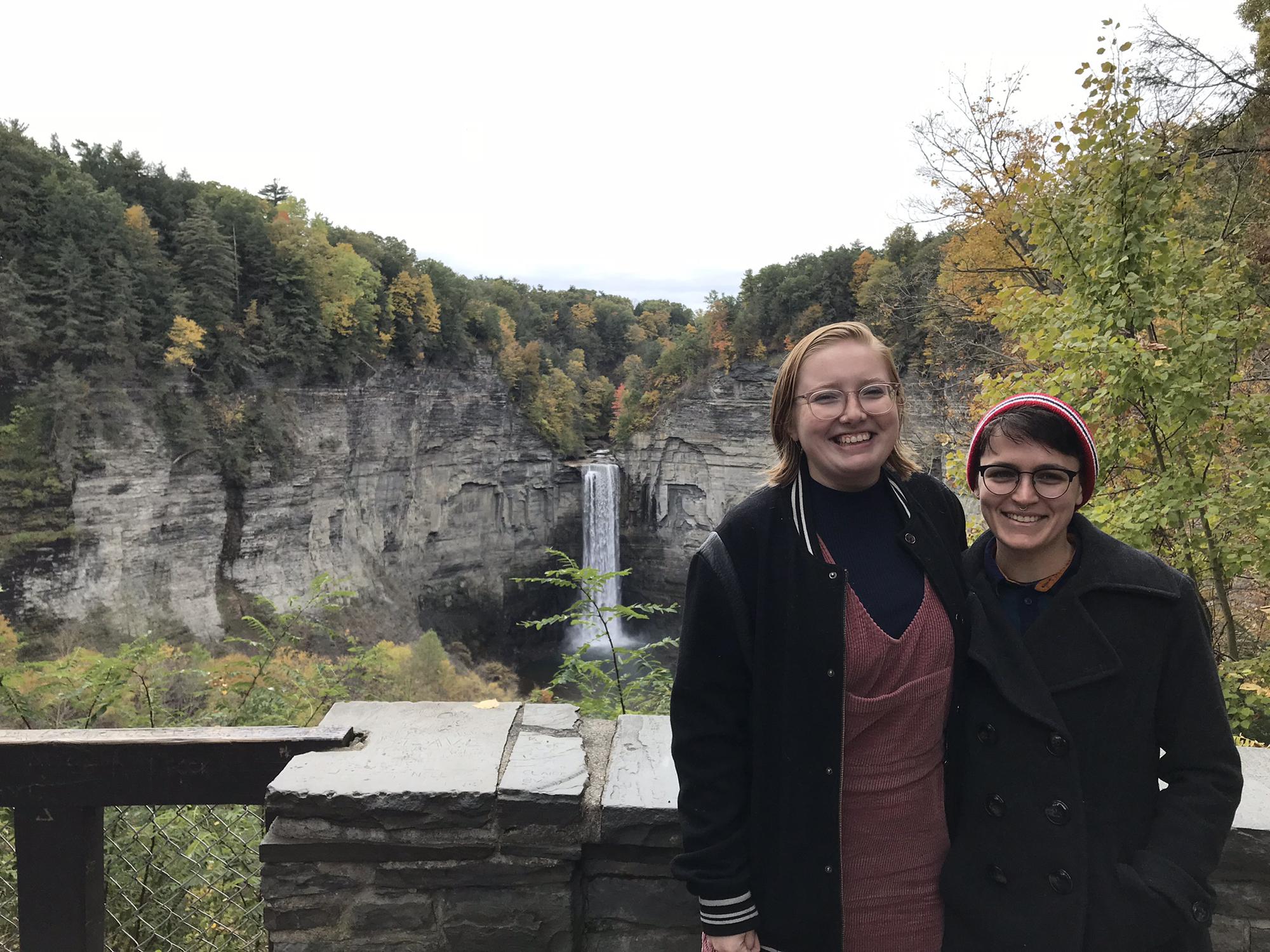 At Ithaca Falls visiting Eryn's grandparents!