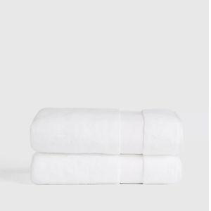White Turkish Classic Bath Sheet (Set of 2)