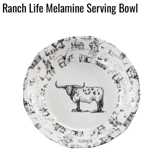 Ranch Life Melamine Serving Bowl