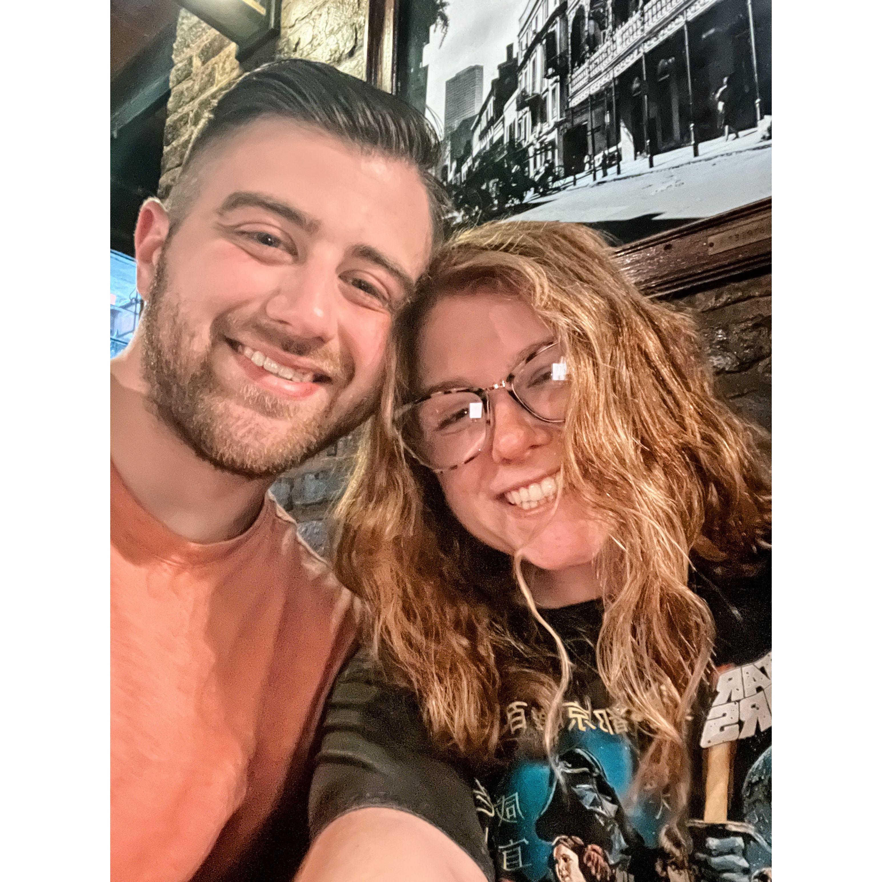 This photo was taken during Bailey's summer in New Orleans at Pat O'Brien's.