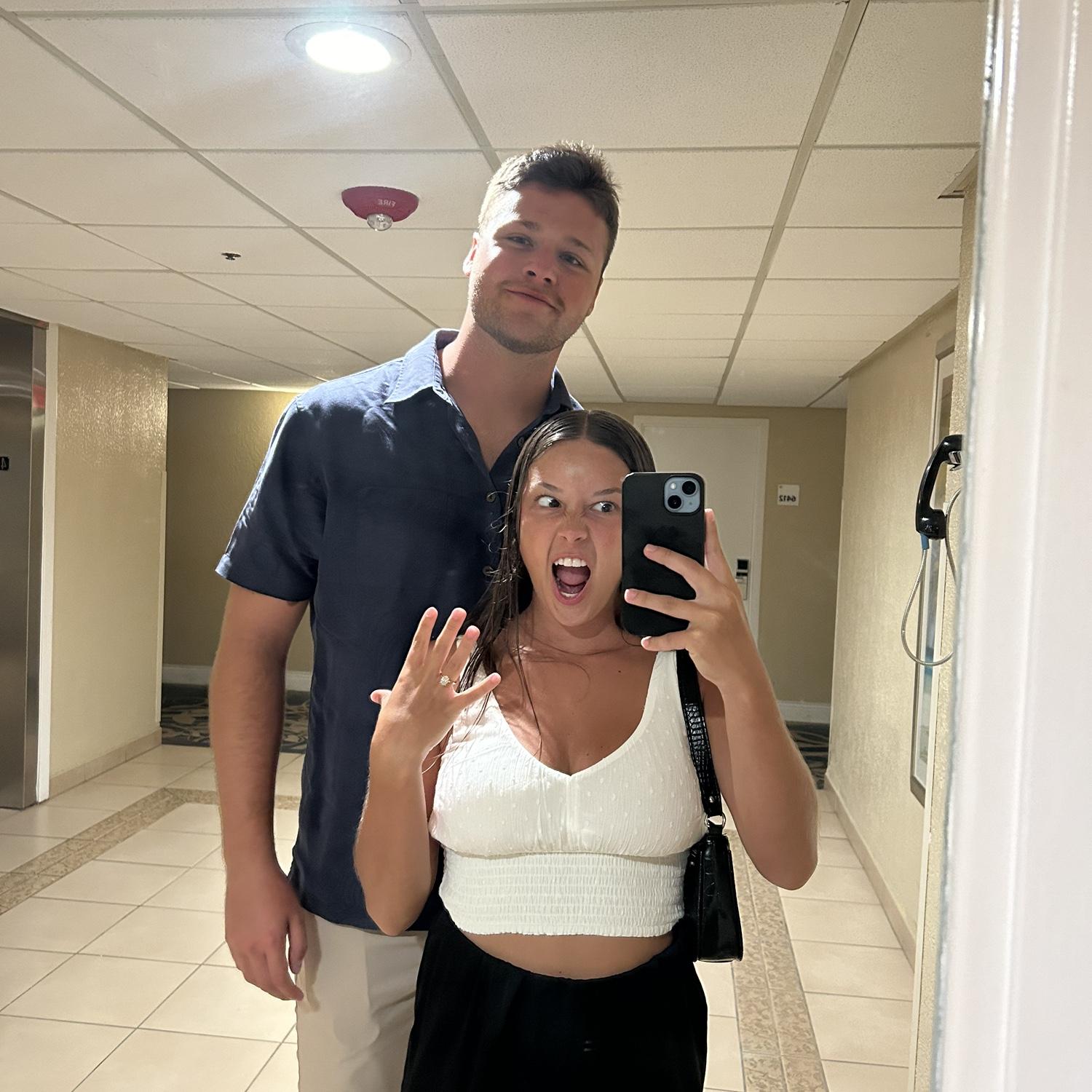 Showing off the new ring!