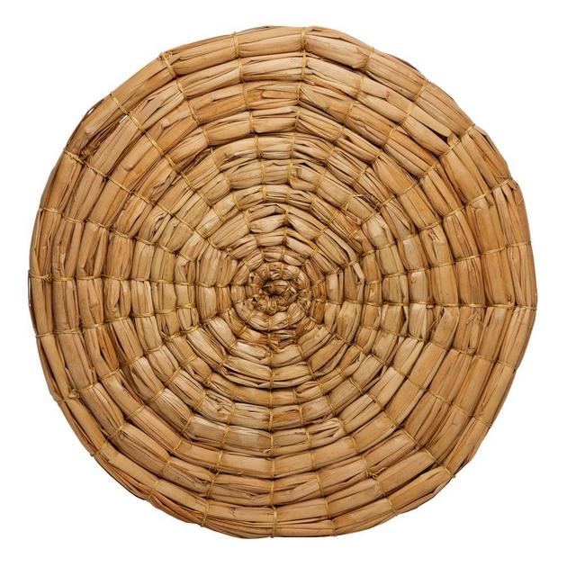 Chunky Natural Seagrass Round Woven Placemat, 16"