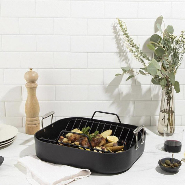 HAI Hard Anodized Roaster with Rack