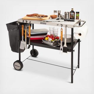 Outdoor BBQ Prep Cart