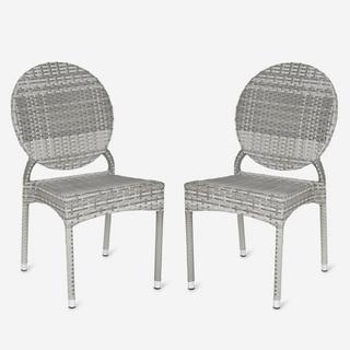 Valdez Indoor/Outdoor Stacking Side Chair, Set of 2