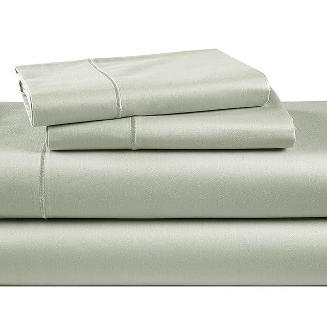 LANE LINEN Luxury 100% Egyptian Cotton Bed Sheets - 1000 Thread Count 4-Piece Mineral Calking Set Bedding Sateen Weave 16" Deep Pocket (Fits Upto 17" Mattress)