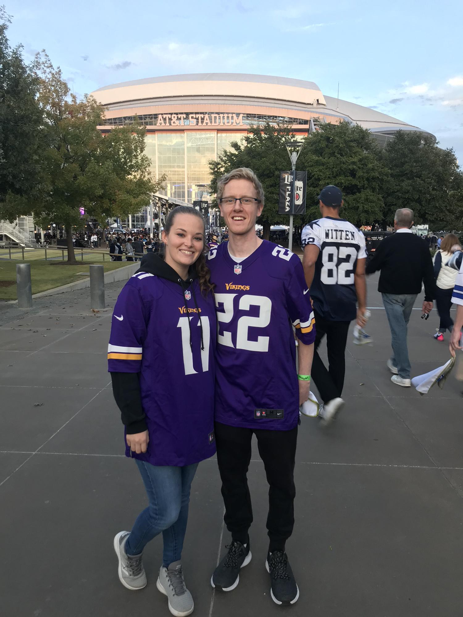 Vikings game in Texas for Jacob’s birthday