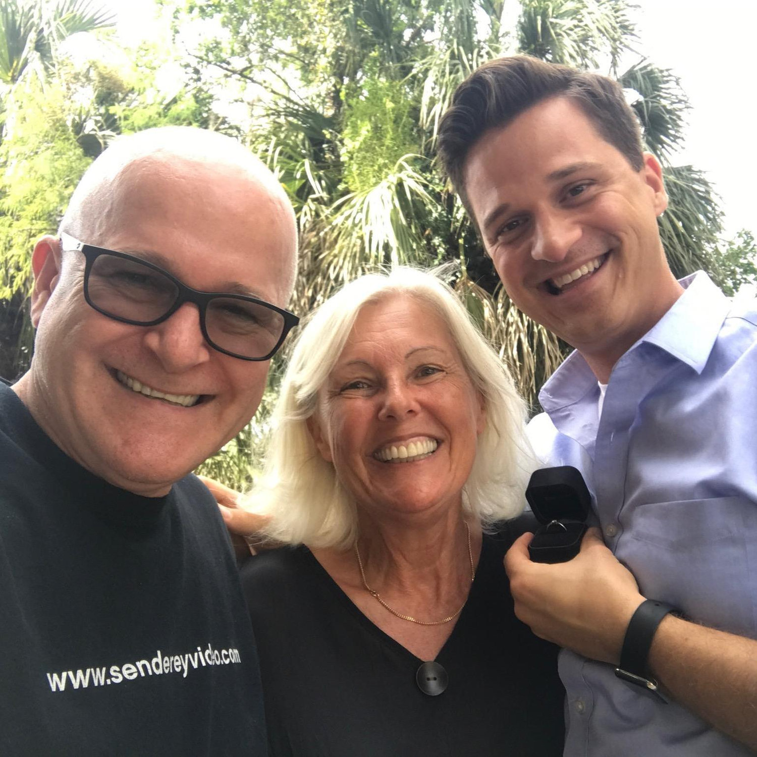 Big smiles for Emily's parents blessing!