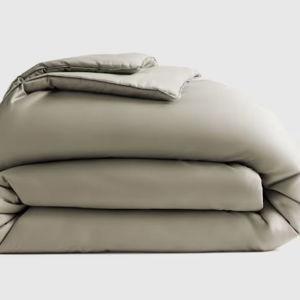 Organic Cotton Sateen Comforter - Dried Sage, King/Cal King