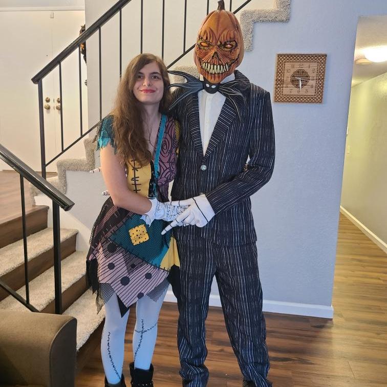 We were Jack and Sally for Halloween!