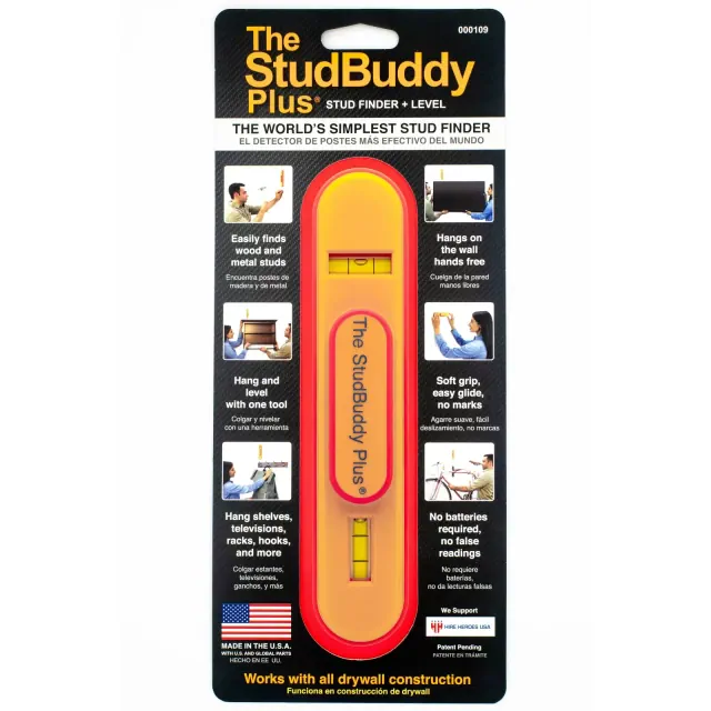 The StudBuddy Plus Stud Finders: Lifetime Warranty, No Battery Needed, Lightweight, 1" Max Range, 10.75" Depth