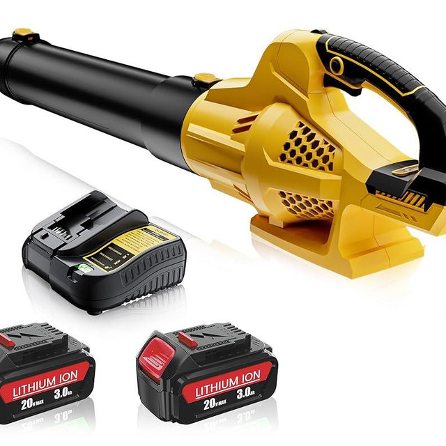Leaf Blower Cordless with Battery and Charger, 500CFM, 6 Speed Modes, Electric Leaf Blower Compatible with Dewalt 20V Battery & Tools, Blowers for Lawn Care, Snow, Dust, Blowing Leaves
