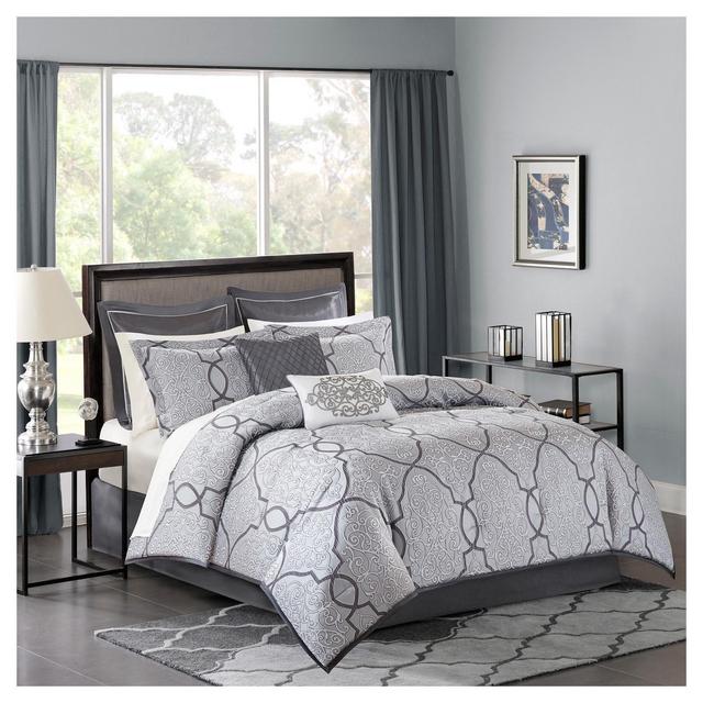Silver Octavia Complete Bed Set (Queen)12pc