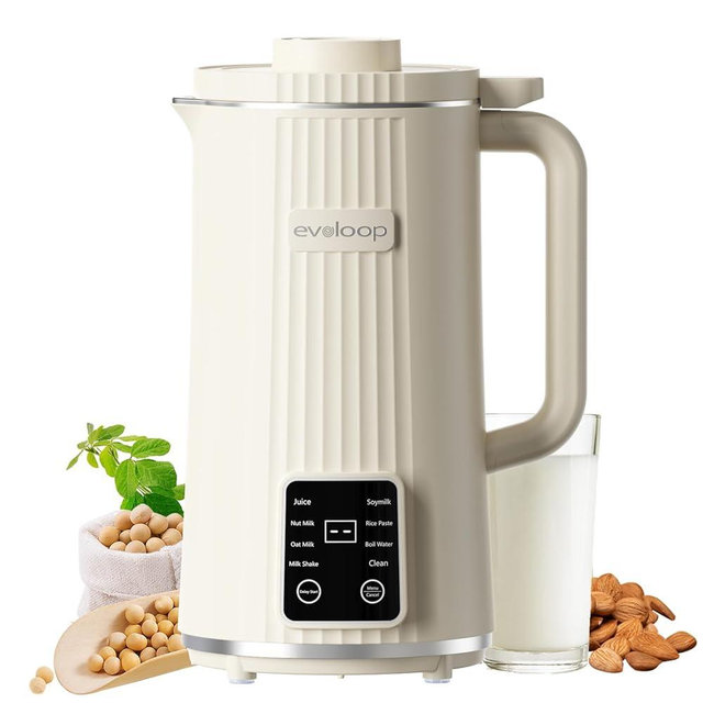 8 in 1 Automatic Nut Milk Maker, 40oz Plant Based Milk Machine for Homemade Almond, Oat, Coconut, Soy Milk & Non-Dairy Beverages with Delay Start/Self-Cleaning/Boil Water/Juice, Cream