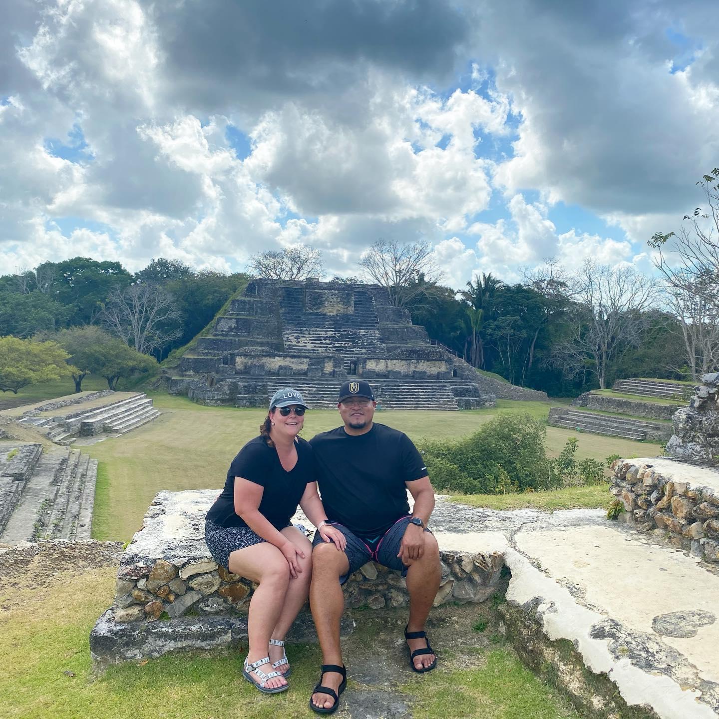 She knew when she made him retake this picture 82 times because people kept walking through the background