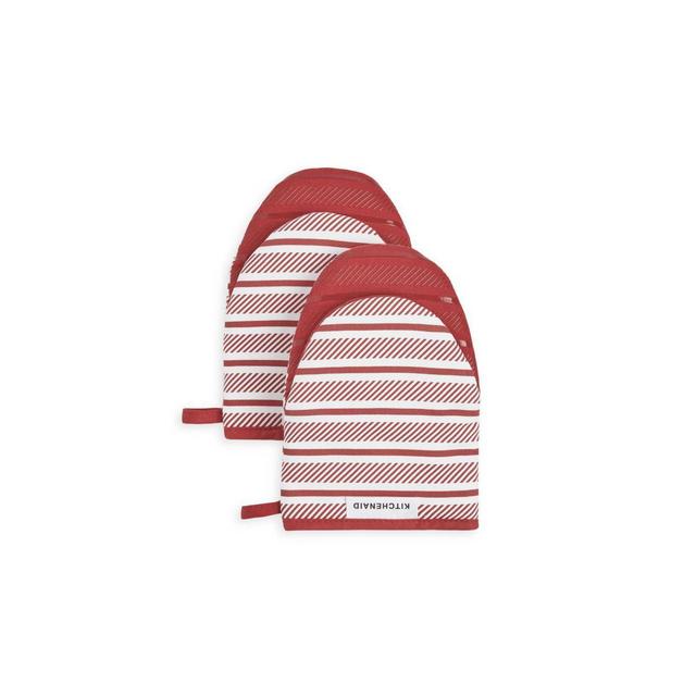 KitchenAid 2pk Cotton Albany Mini Oven Mitts Red
