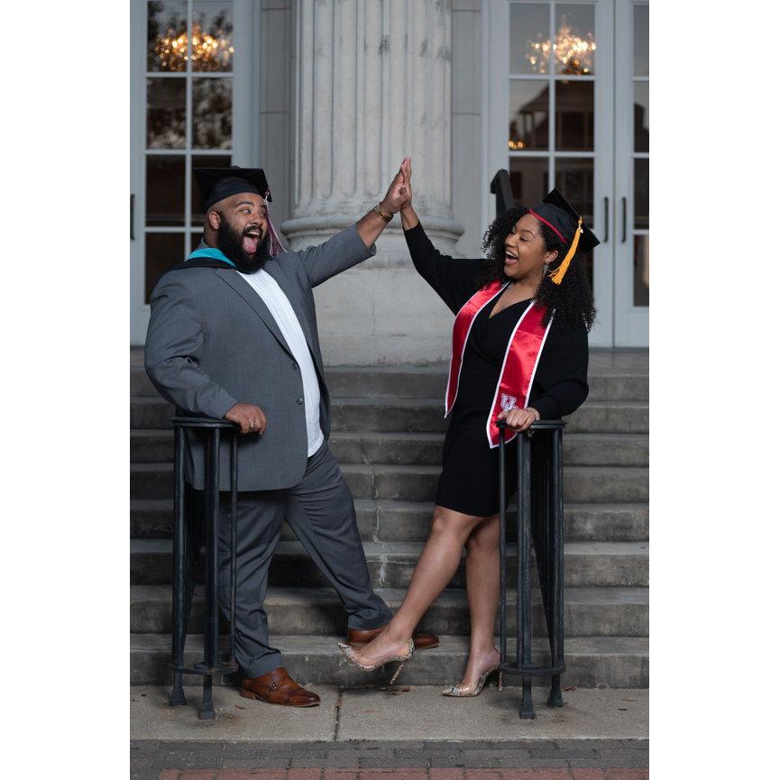 December 2021: GRADUATIONS! Darrell with his Master of Public Administration & Brianna with her Bachelor of Science in Nursing