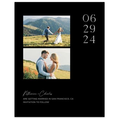 Black Wedding Digital Save the Date - Brockway Multiphoto