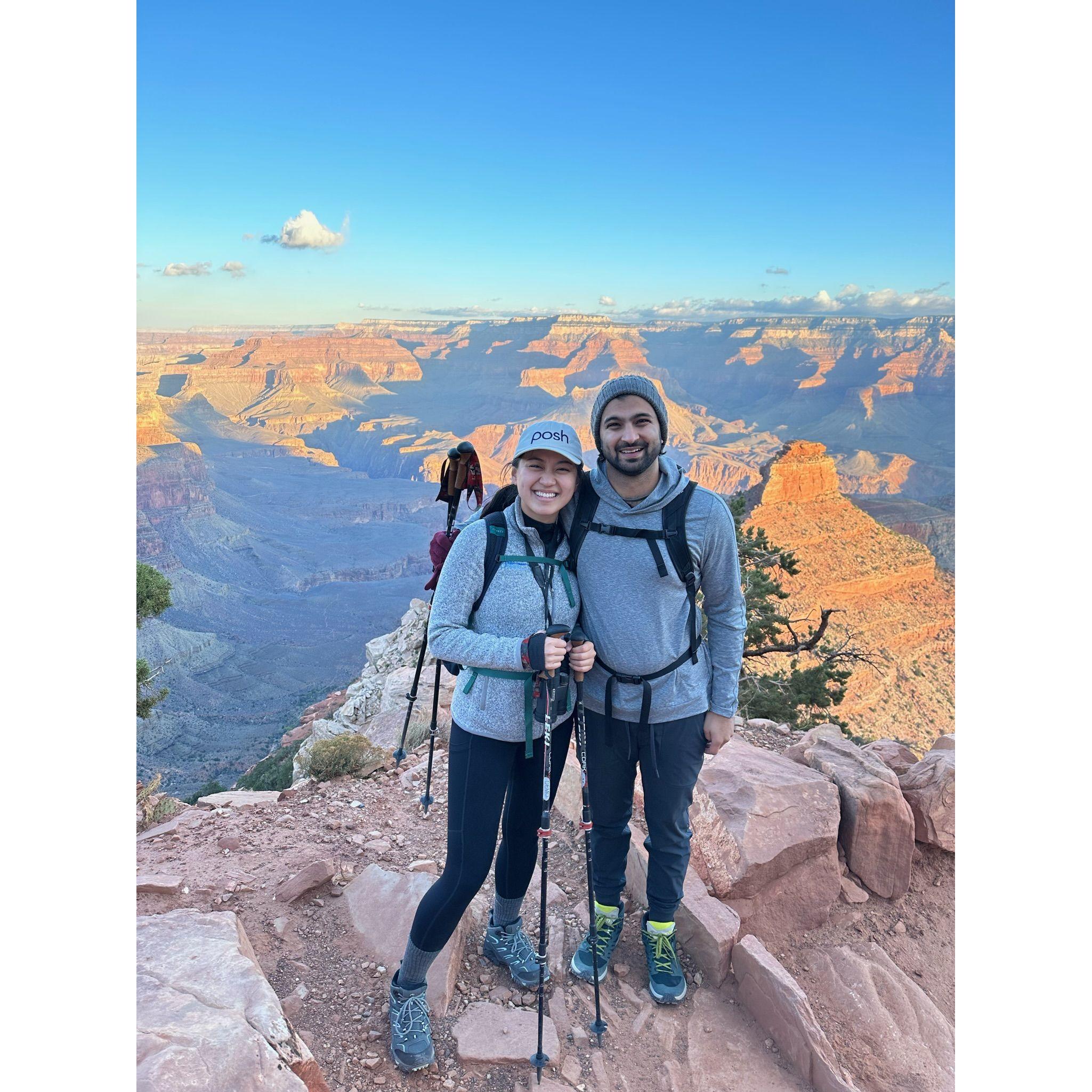 During a 15-mile hike in the Grand Canyon! (2022)