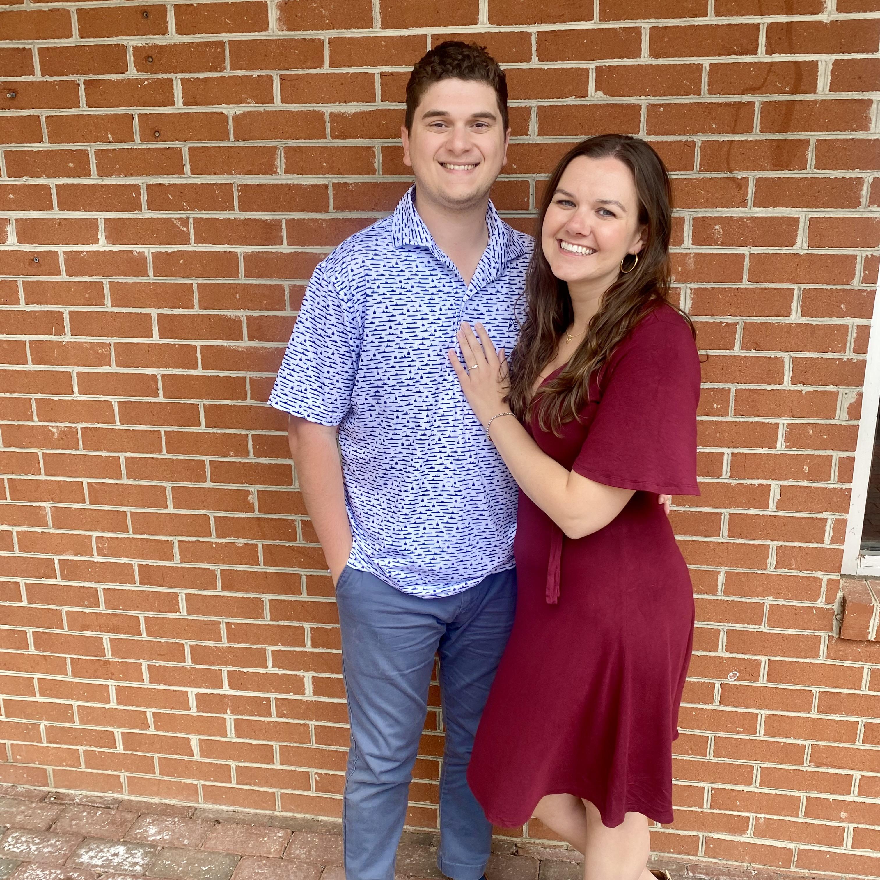 One of our first photos as an engaged couple!