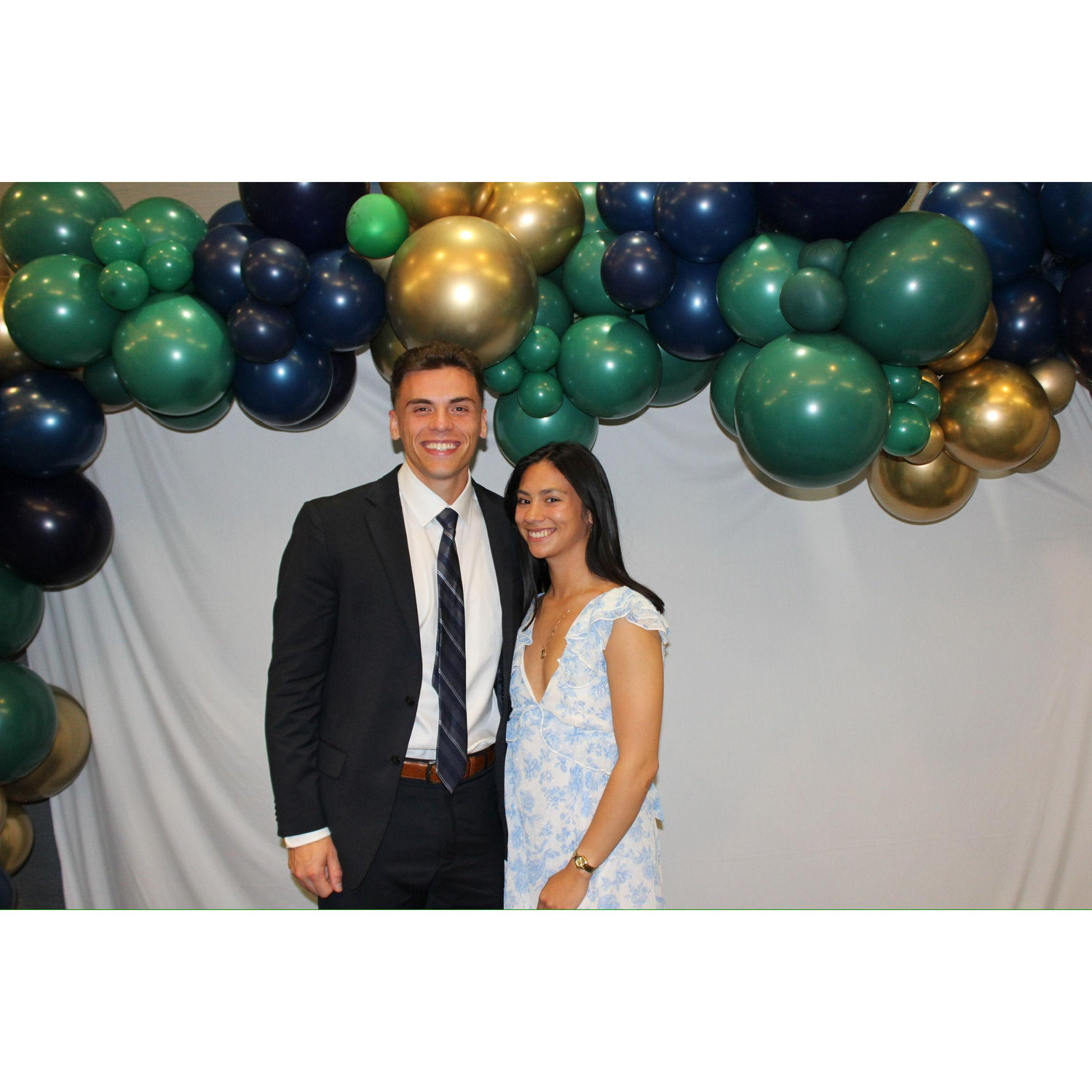 Ethan and Estela at Estela's graduation dinner