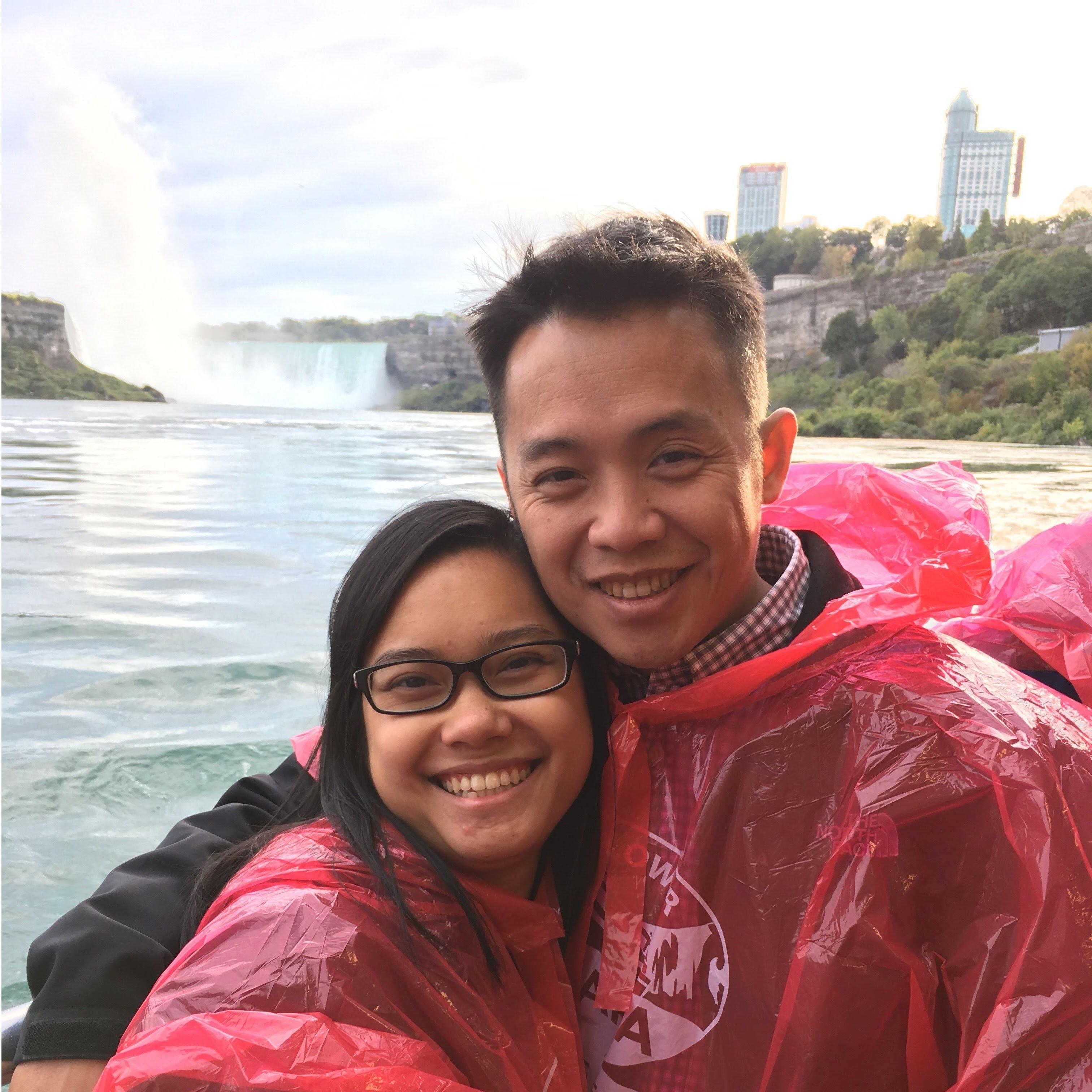 Our first trip together to Niagara Falls...in 2016 (and Khoa's first year on the east coast)