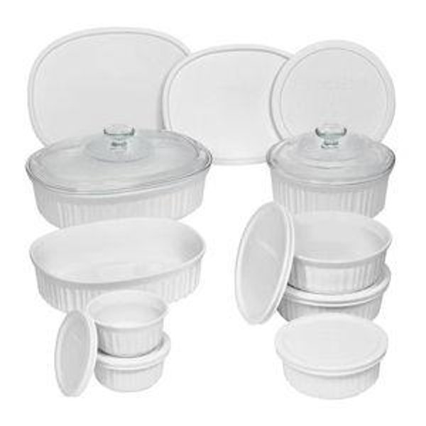 CorningWare French White 18-Piece Bakeware Set | Dillard's