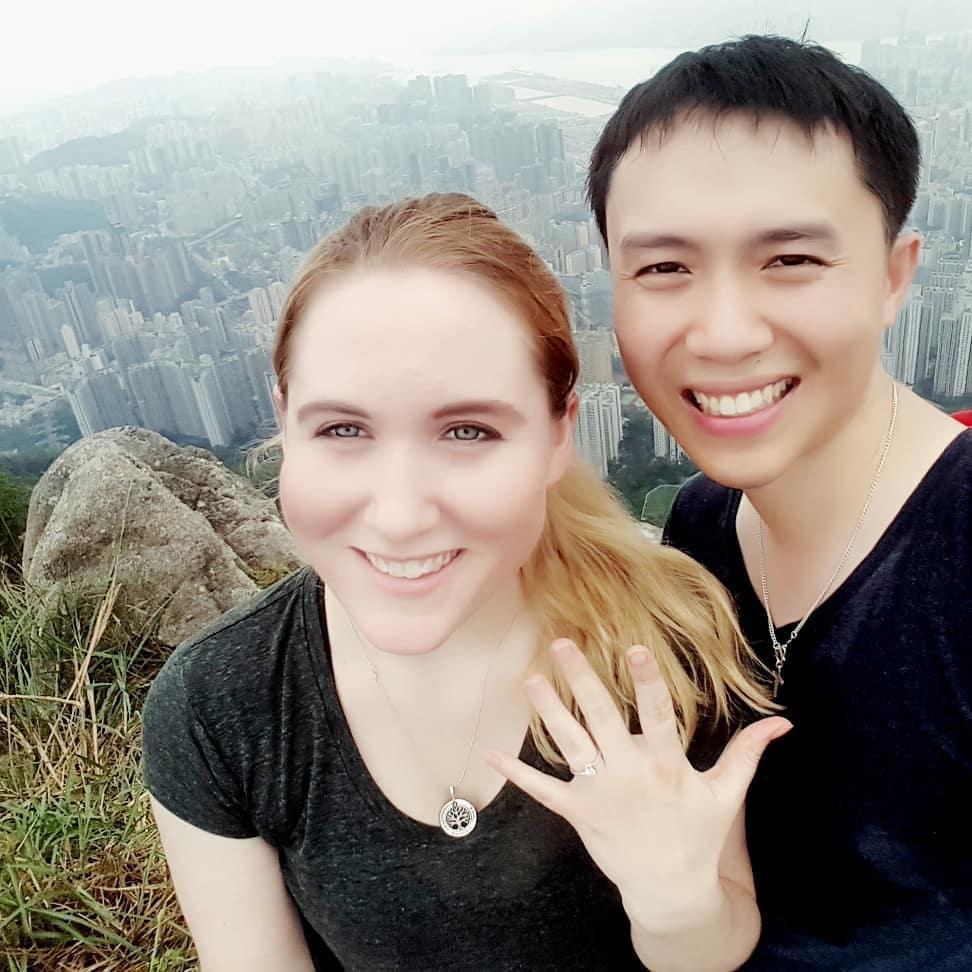 The moment we got engaged.