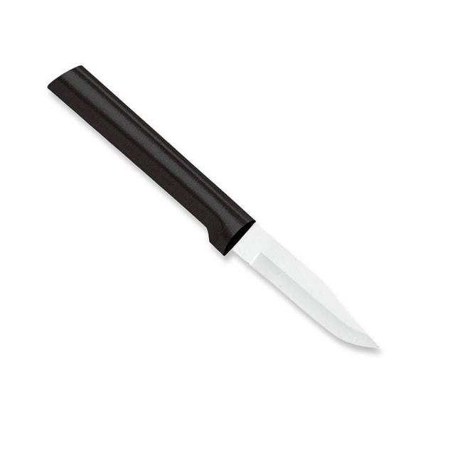 RADA Cutlery Peeling Paring Knife (W202), 2.5" Stainless Steel Hollow Ground Blade, Made in USA, Black Handle, Pack of 2