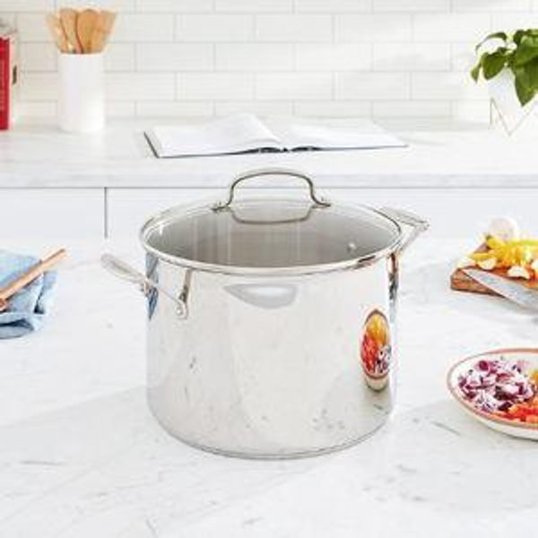 Cuisinart Chef's Classic 10-Quart Stockpot with Glass Cover - Brushed Stainless