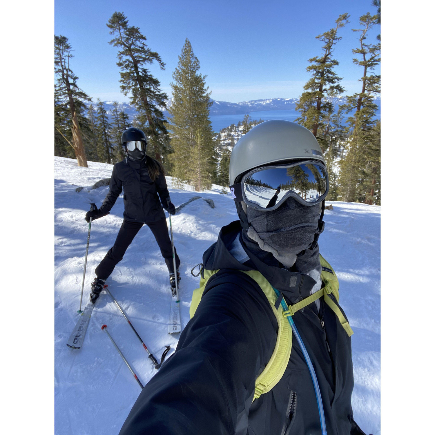 Skiing at the beautiful Lake Tahoe!