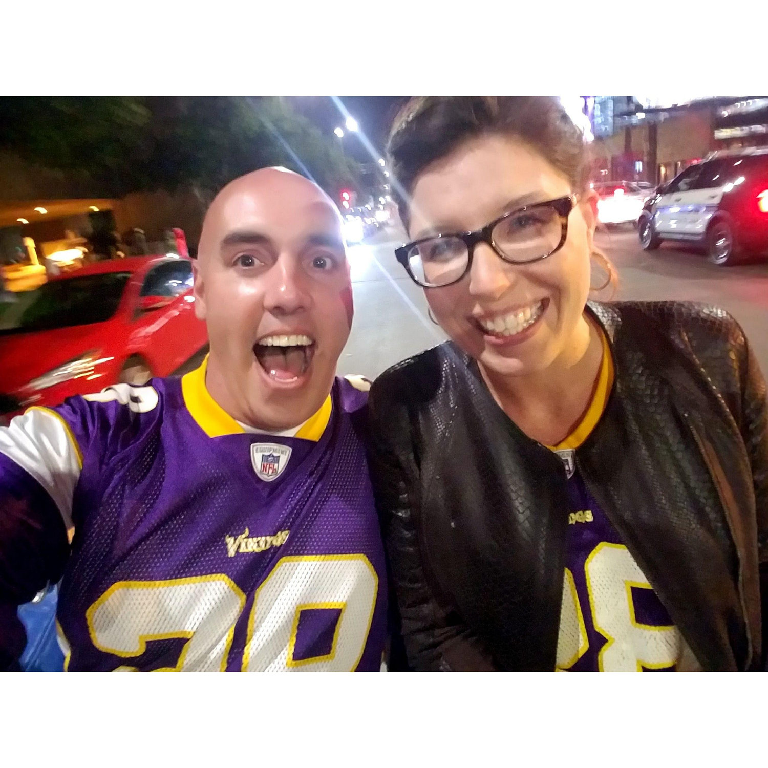 Our first of many Vikings games together! 💜💛 8.31.17