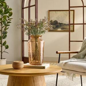 Tan Glass Decorative Flower Vase - Hearth & Hand™ with Magnolia