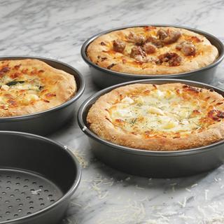 Nonstick Perforated Deep Dish Pizza Pan, Set of 4