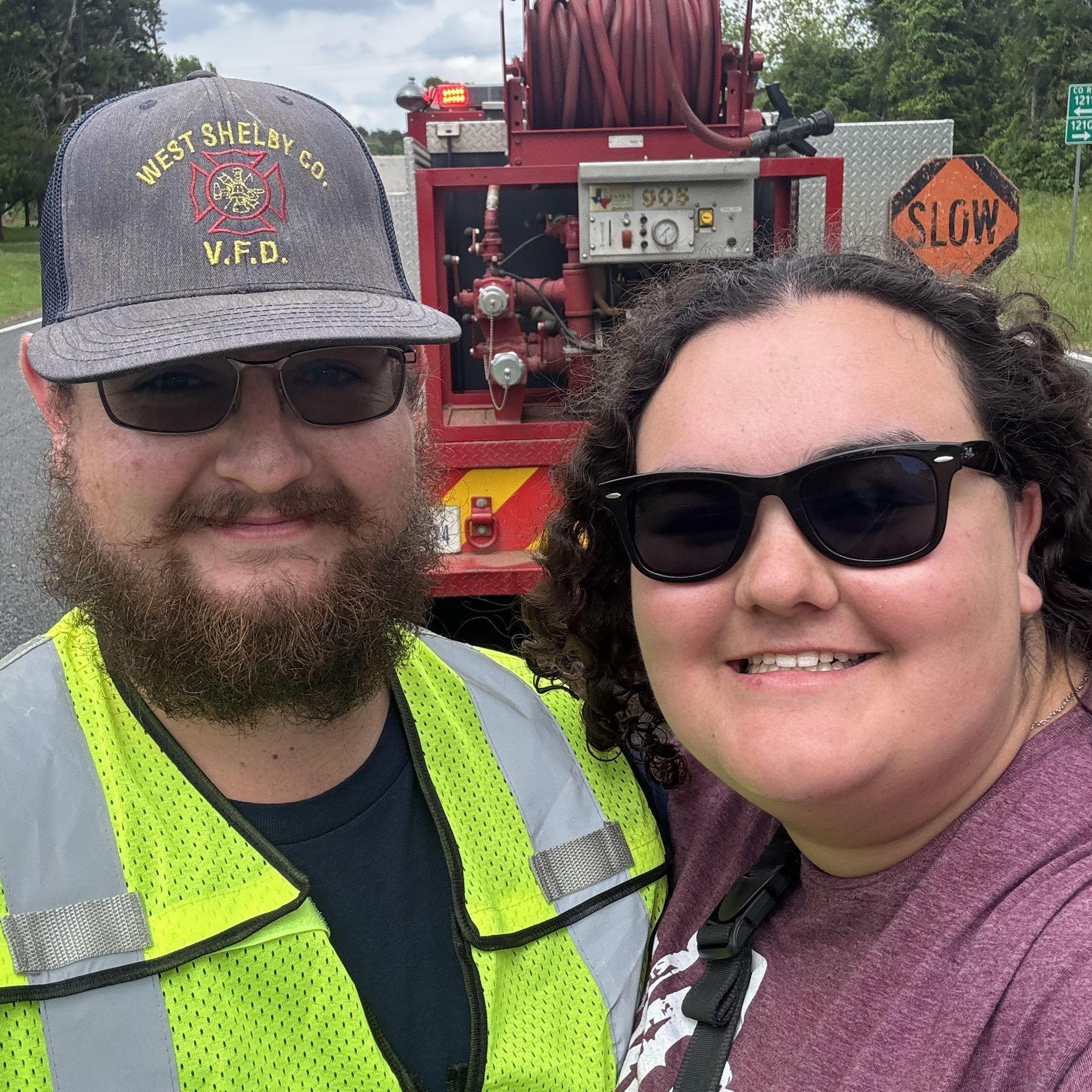 We are both proud members of West Shelby County Volunteer Fire Department! Mitchell serves as our training officer, and Alyssa serves as our publicity officer.