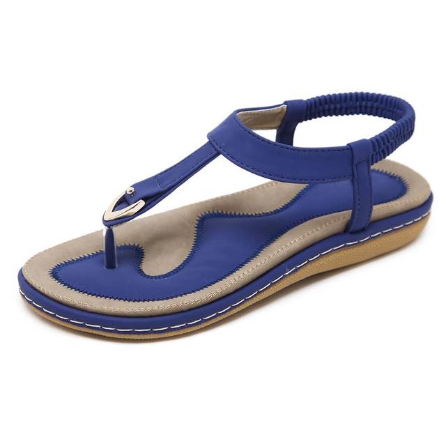 SHIBEVER Womens Sandals Comfortable Summer Dressy Flat Sandals T-Strap Flip Flop Thong Sandals