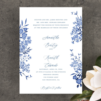 Lombardy Classic | Cobalt | Zola Wedding Invitations