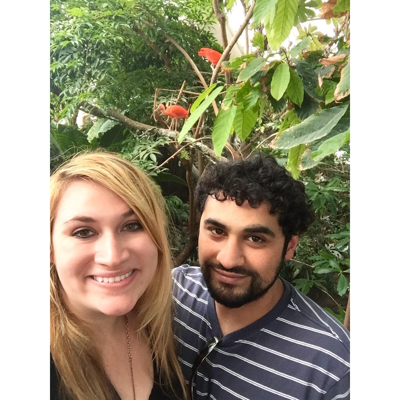 Our first photo together - taken at the Baltimore Aquarium!