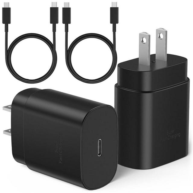 Type C Charger Fast Charging,2Pack 25W Phone Super Fast Charger Block with 6.6Ft USB C Charger Cable Compatible with Samsung Galaxy S24 Ultra/S23/S22/S21/S20/iPhone 15/15 Plus/15 Pro/15 Pro Max