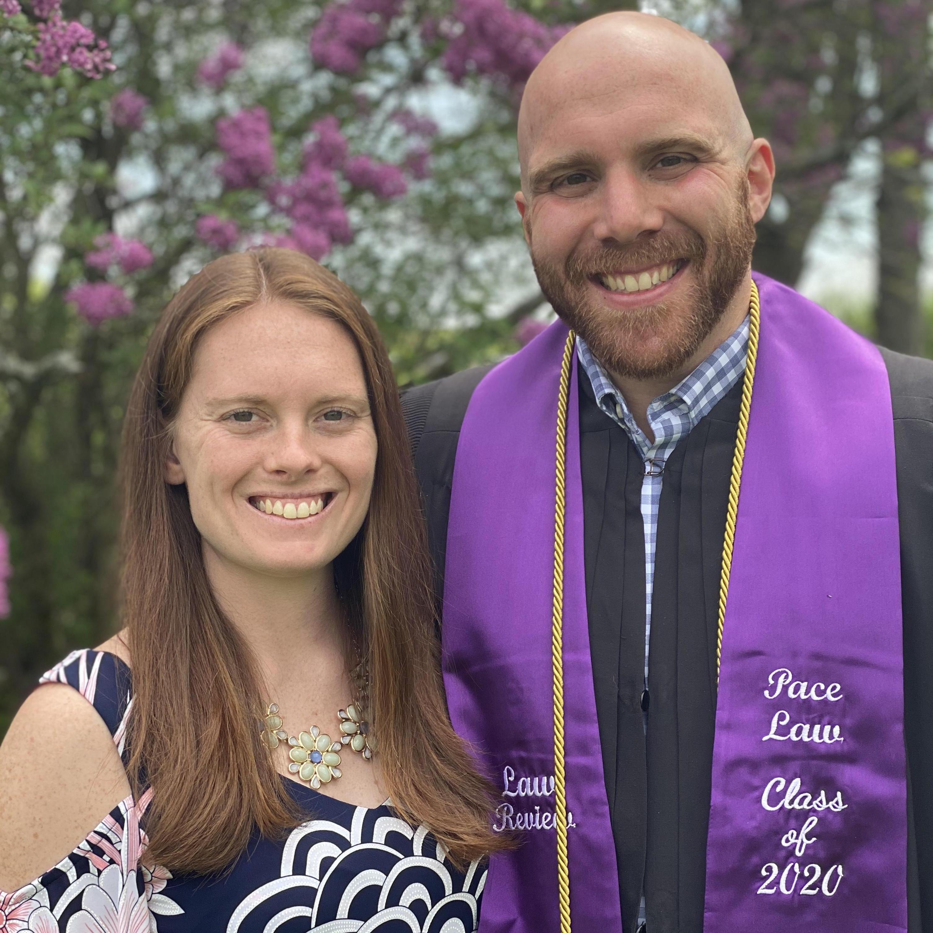 May 2020: Steve's law school graduation.