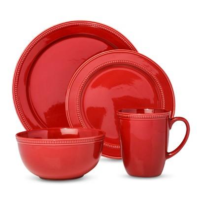 Camden 16pc Dinnerware Set Red - Threshold™