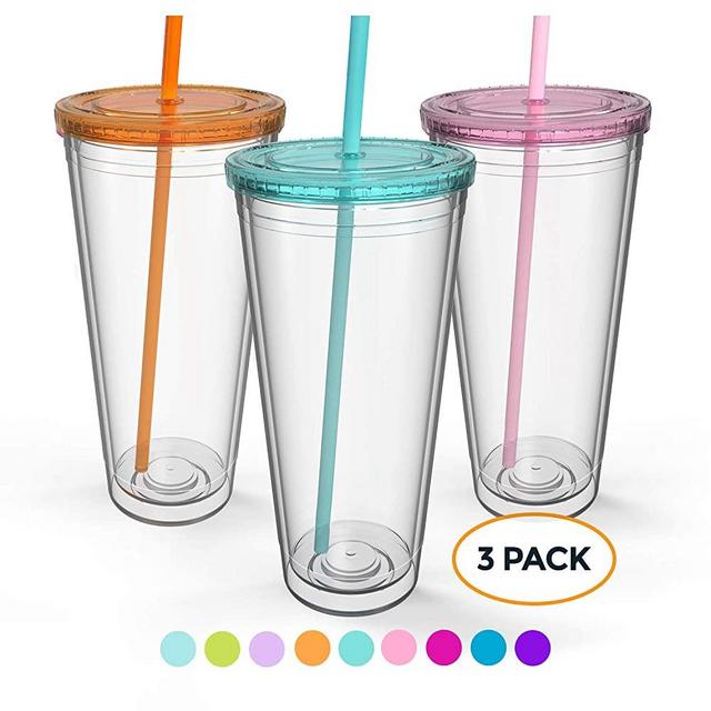 Maars Insulated Travel Tumblers 32 oz. | Double Wall Acrylic | 3 Pack