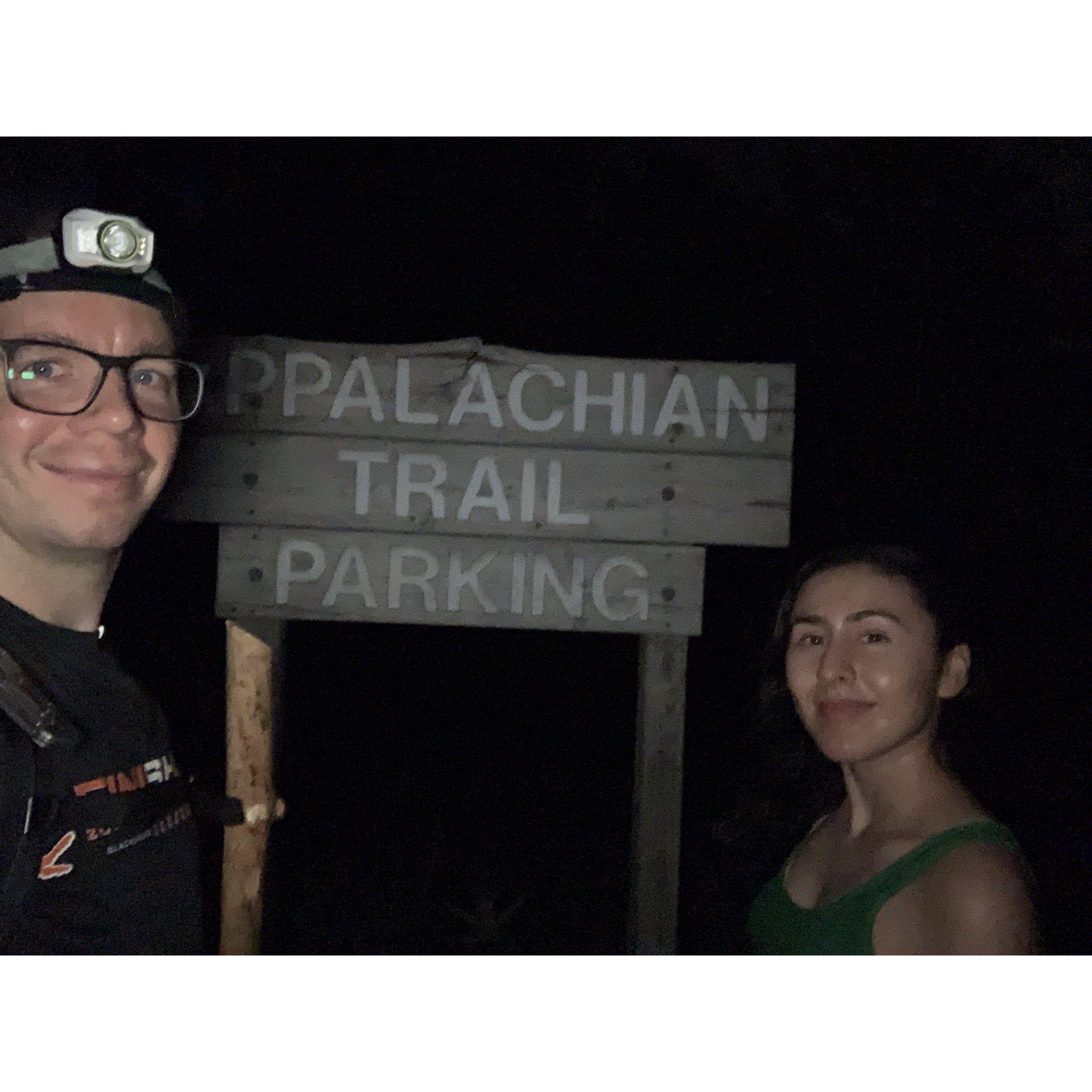 Finally back at the cars after hiking to McAfee's Knob - Summer 2020