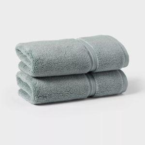 2pk Spa Plush Hand Towel Set Sage Green - Threshold™