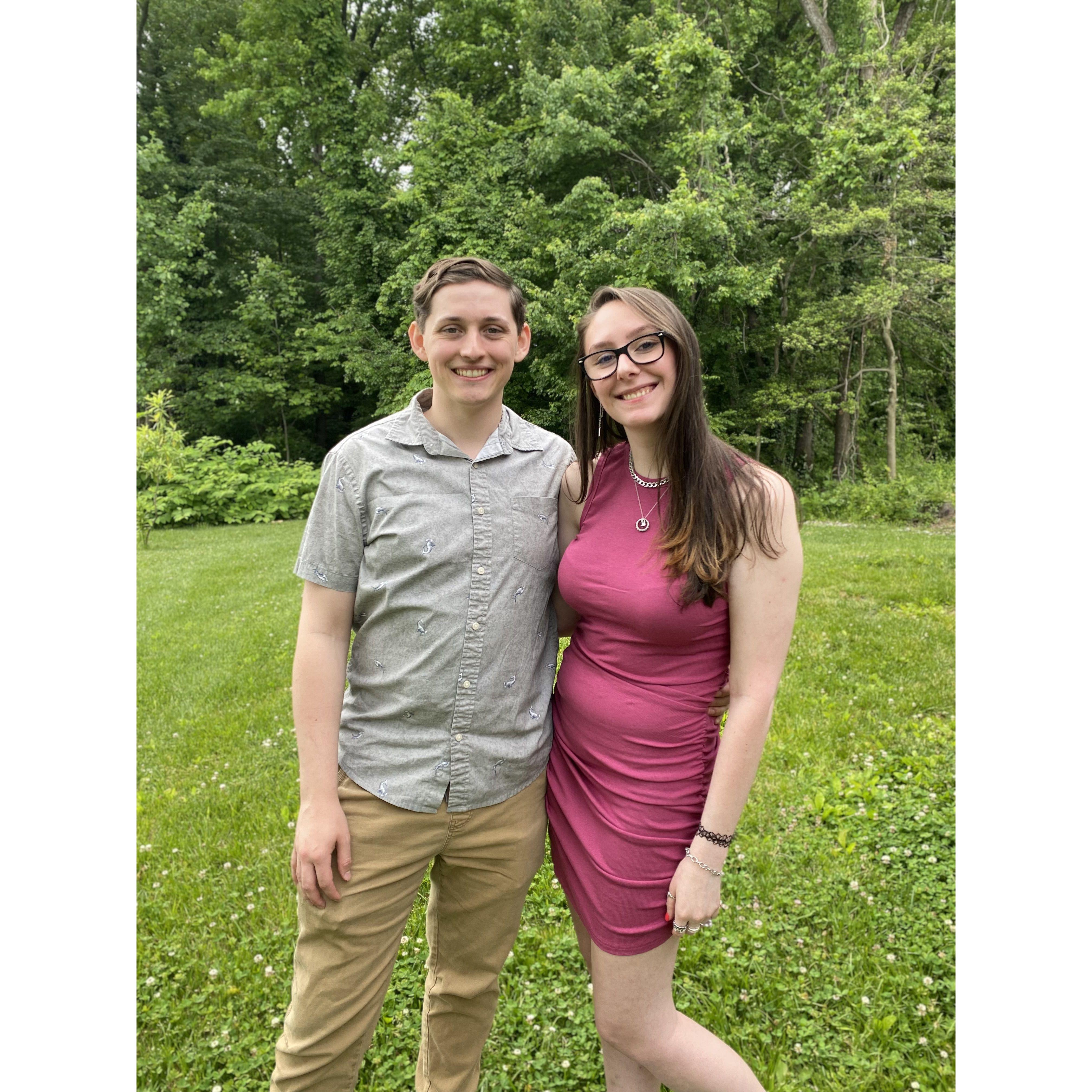 At our college graduation party